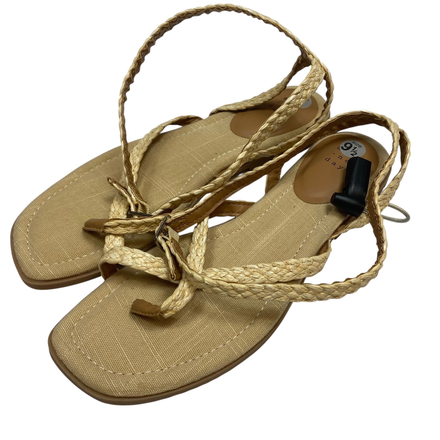 Sandals Flats By A New Day In Tan, Size:9.5