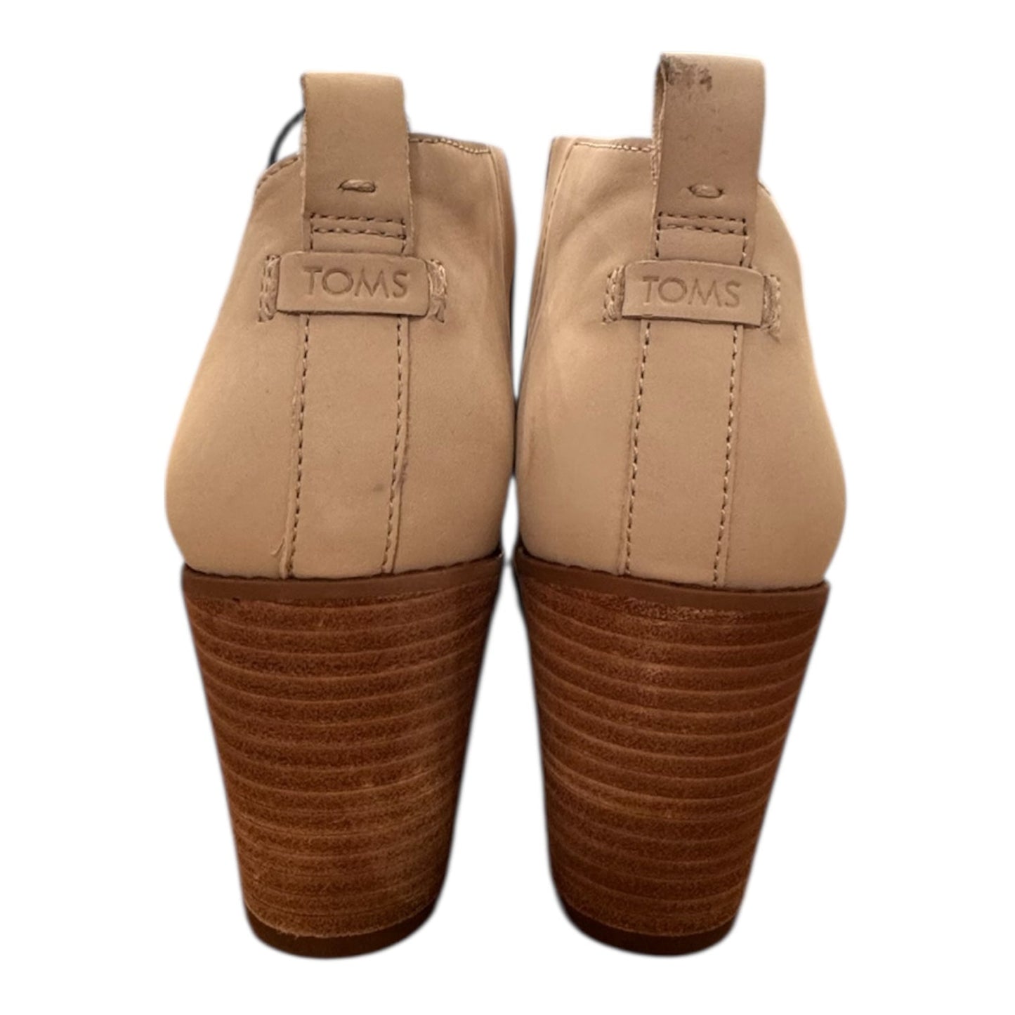 Boots Ankle Heels By Toms In Cream, Size:10