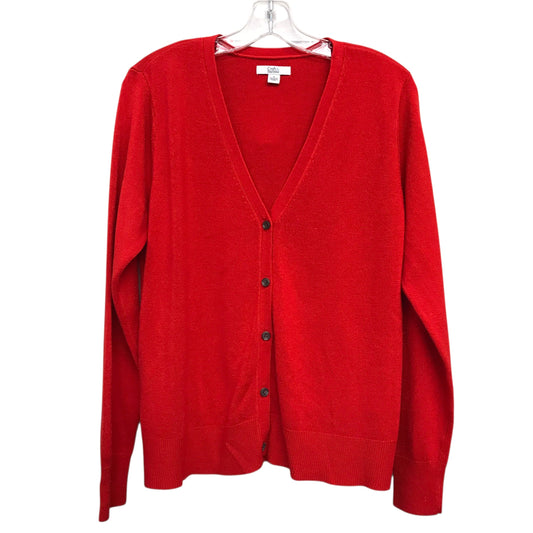Sweater Cardigan By Croft And Barrow In Red, Size:M