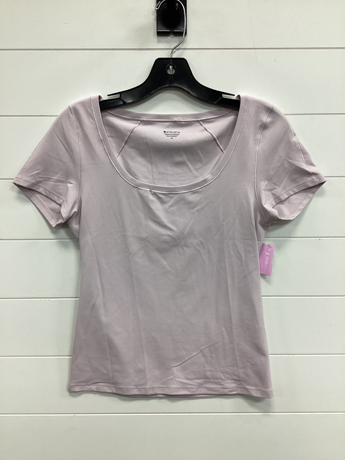 Athletic Top Ss By Athleta In Pink, Size:M