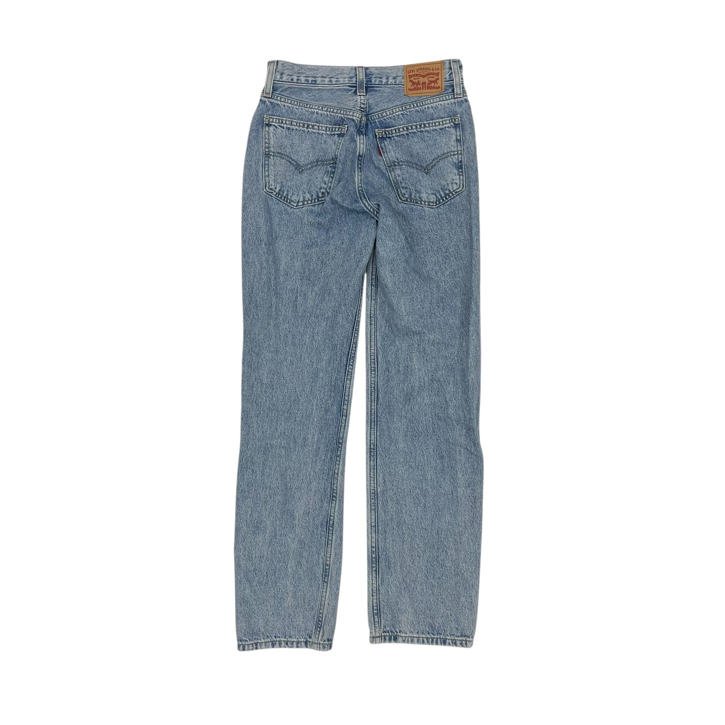 Jeans Straight By Levis In Blue Denim, Size:2