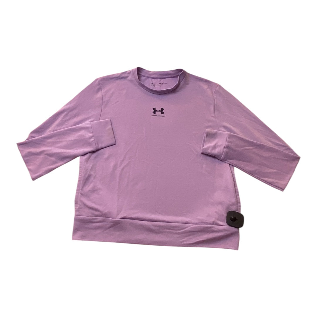 Athletic Top Ls Crewneck By Under Armour In Purple, Size:Xs