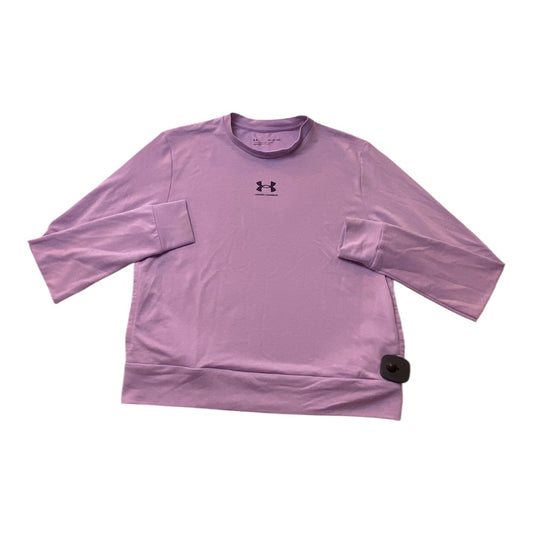 Athletic Top Ls Crewneck By Under Armour In Purple, Size:Xs