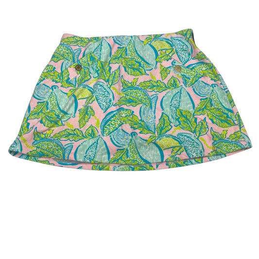 Skort Designer By Lilly Pulitzer In Blue & Green, Size:S