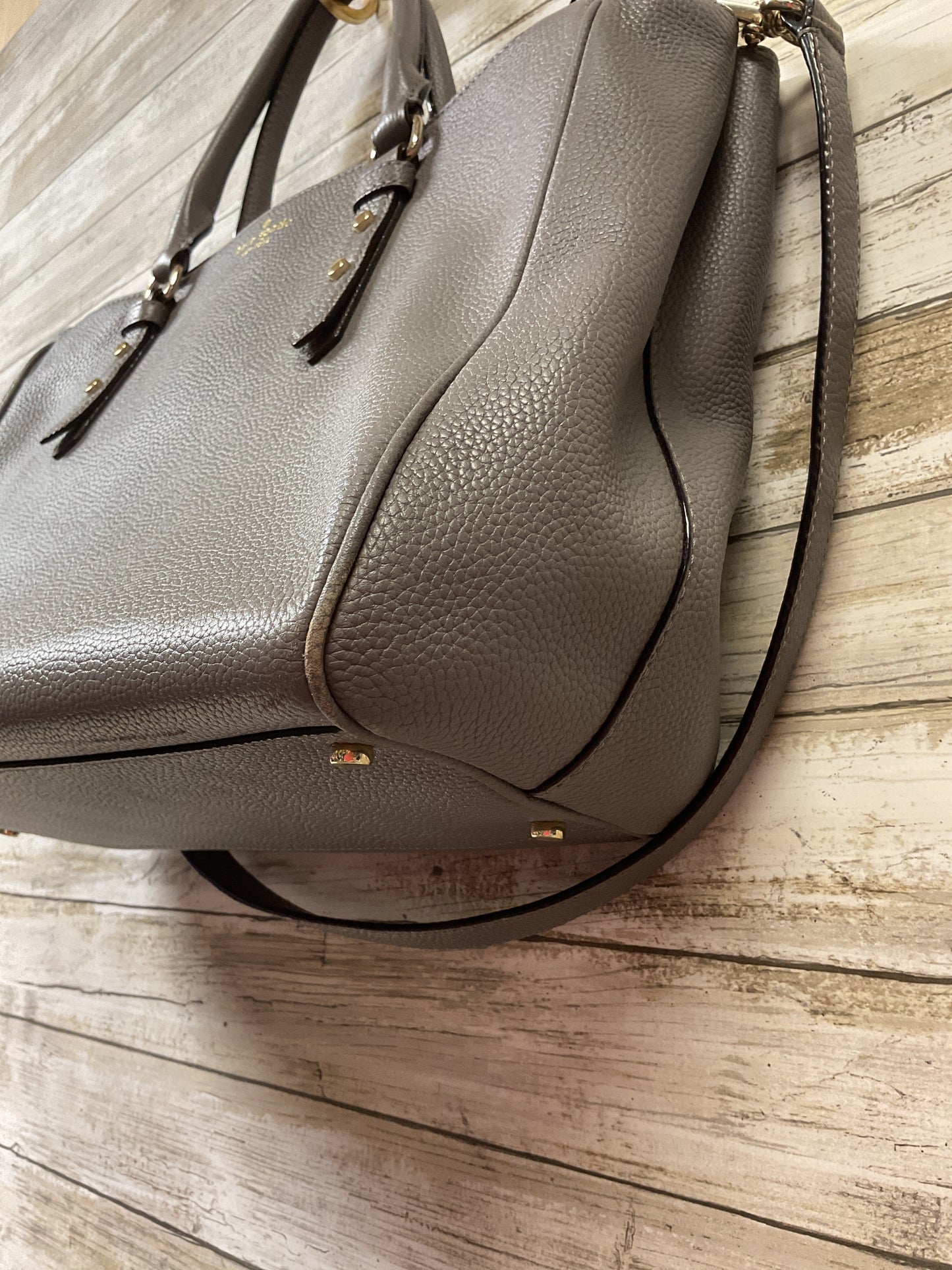 Handbag Designer By Kate Spade In Grey, Size:Medium