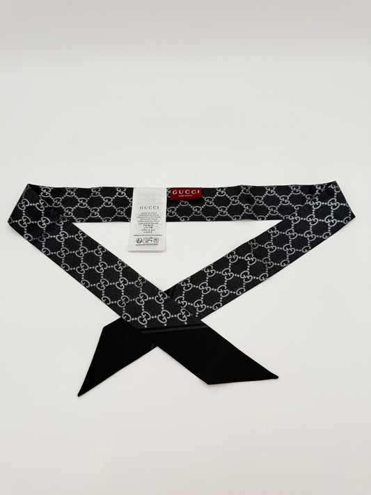 Scarf Luxury Designer By Gucci In Grey & Silver