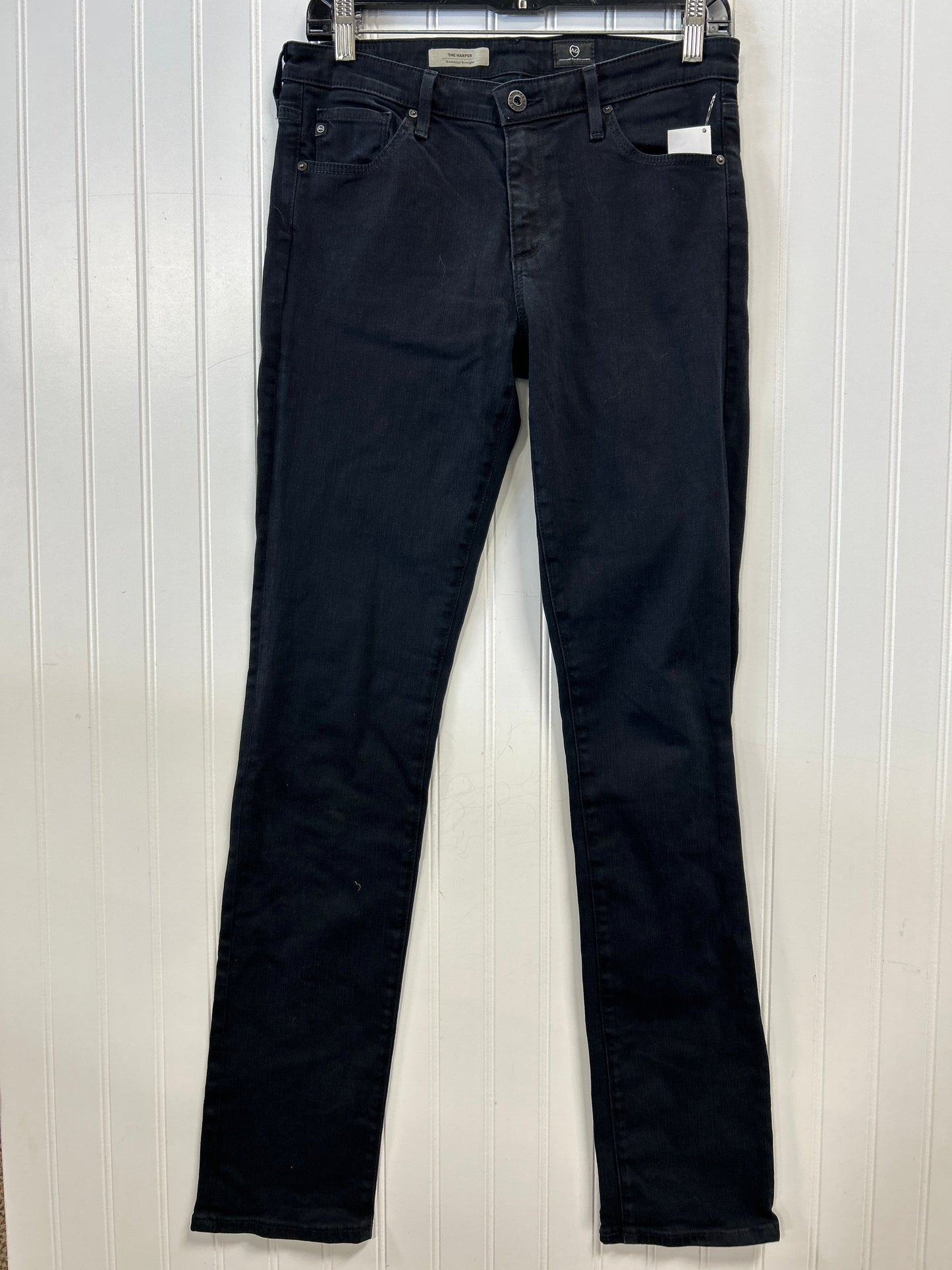 Jeans Straight By Adriano Goldschmied In Black Denim, Size:6