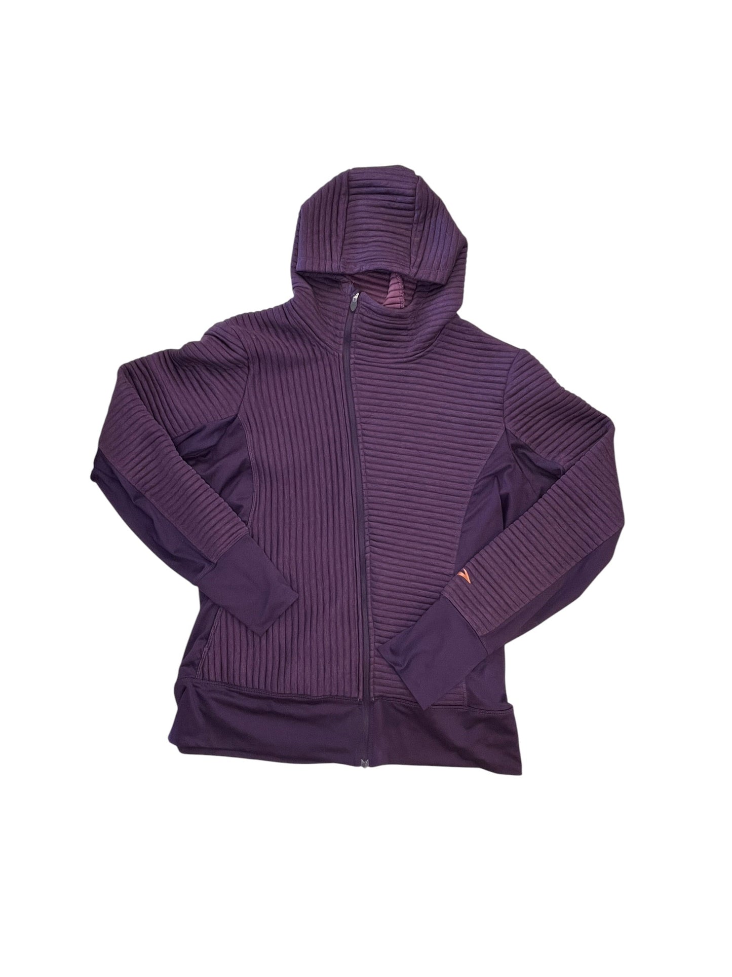 Athletic Jacket By Brooks In Purple, Size:L