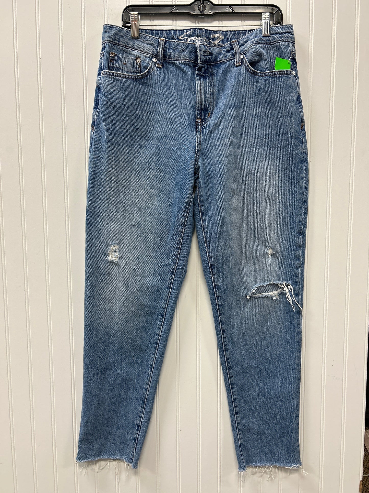 Jeans Straight By Seven 7 In Blue Denim, Size:8
