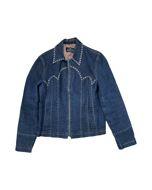 Jacket Denim By Clothes Mentor In Blue Denim, Size:S