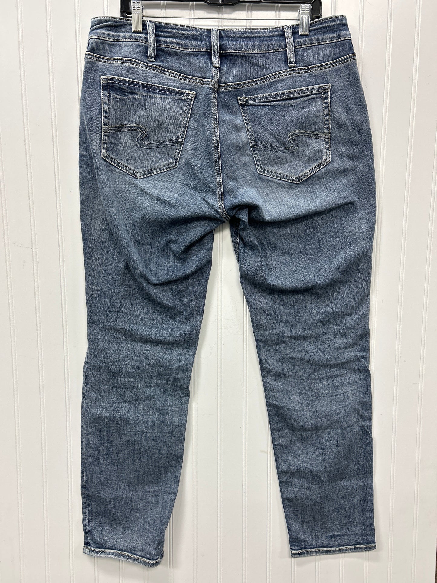 Jeans Boyfriend By Silver In Blue Denim, Size:12