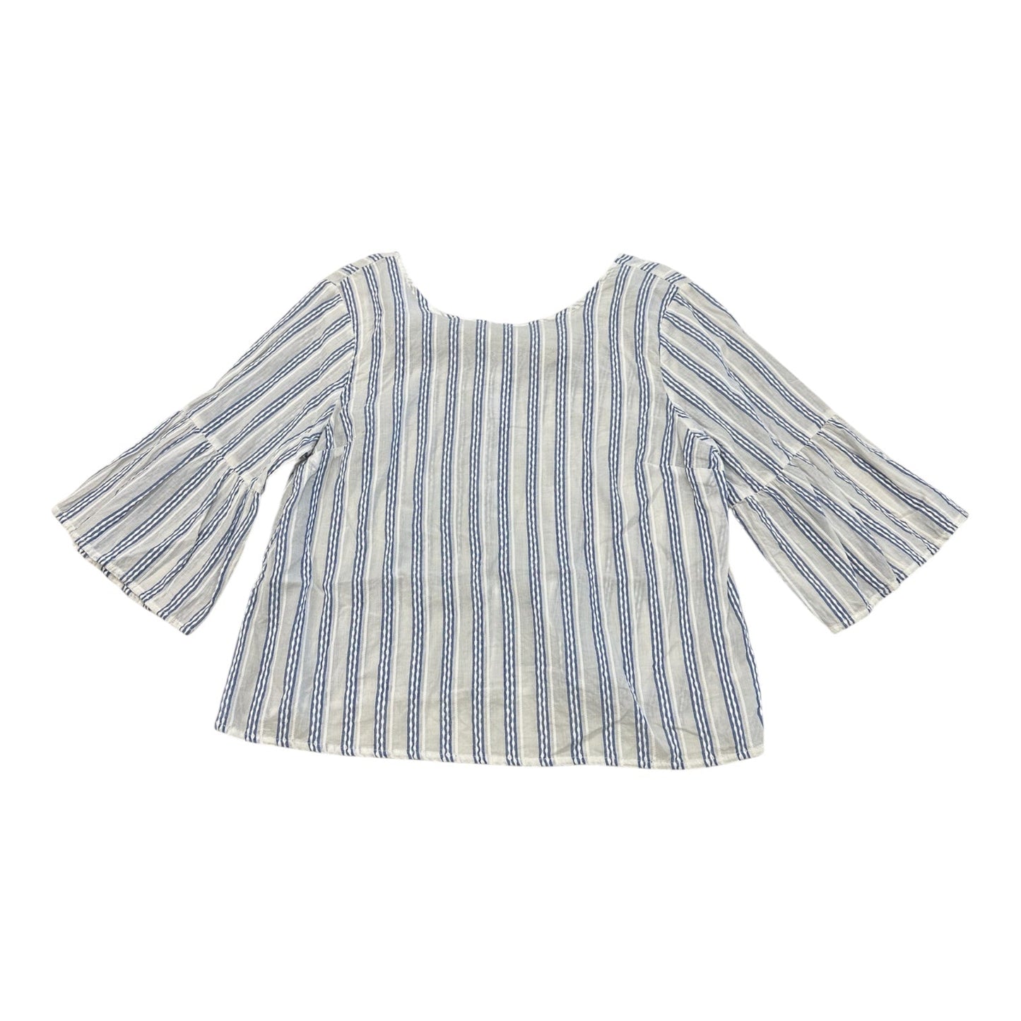 Top 3/4 Sleeve By Universal Thread In Blue & White, Size:M