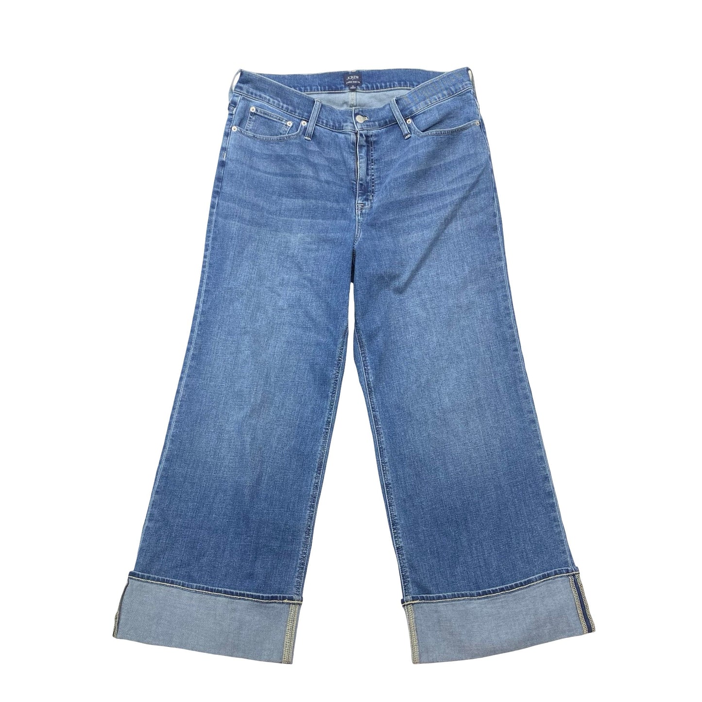 Jeans Wide Leg By J. Crew In Blue, Size:18