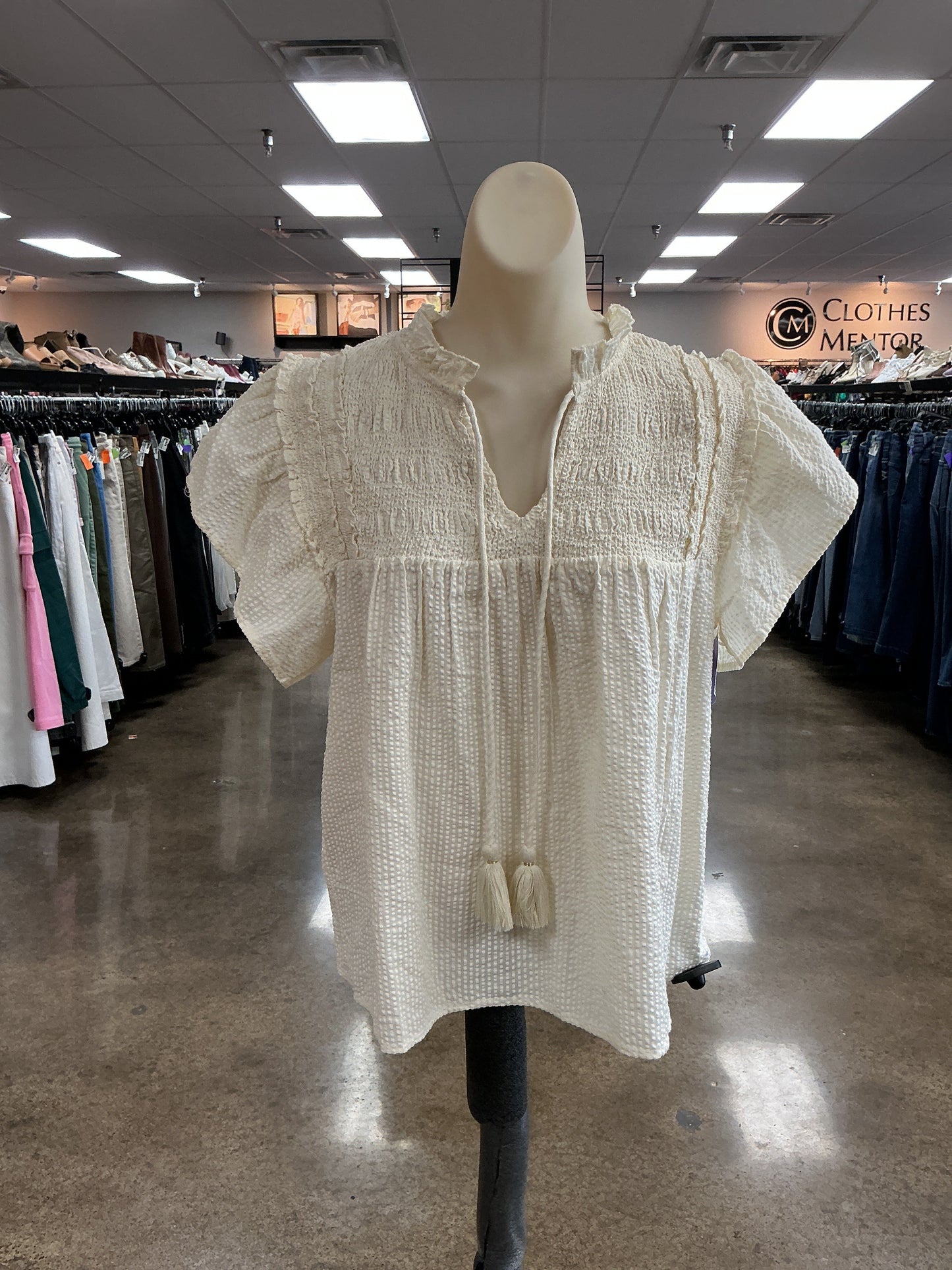 Top Ss By Thml In Cream, Size:S