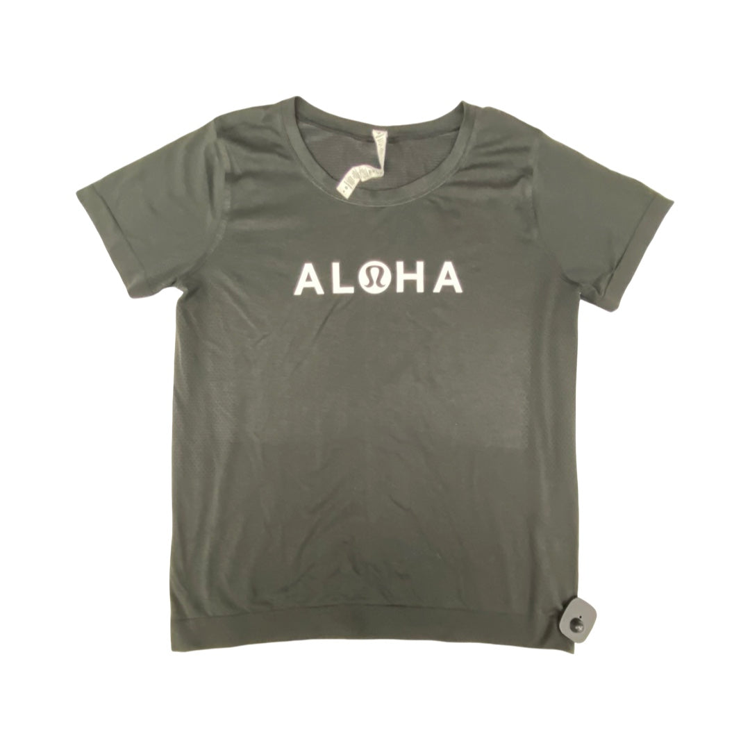 Athletic Top Ss By Lululemon In Black, Size:8