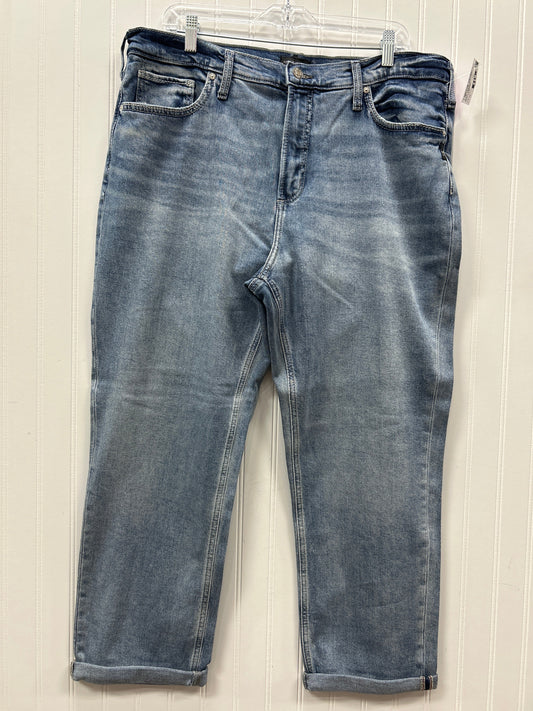Jeans Straight By Silver In Blue Denim, Size:18