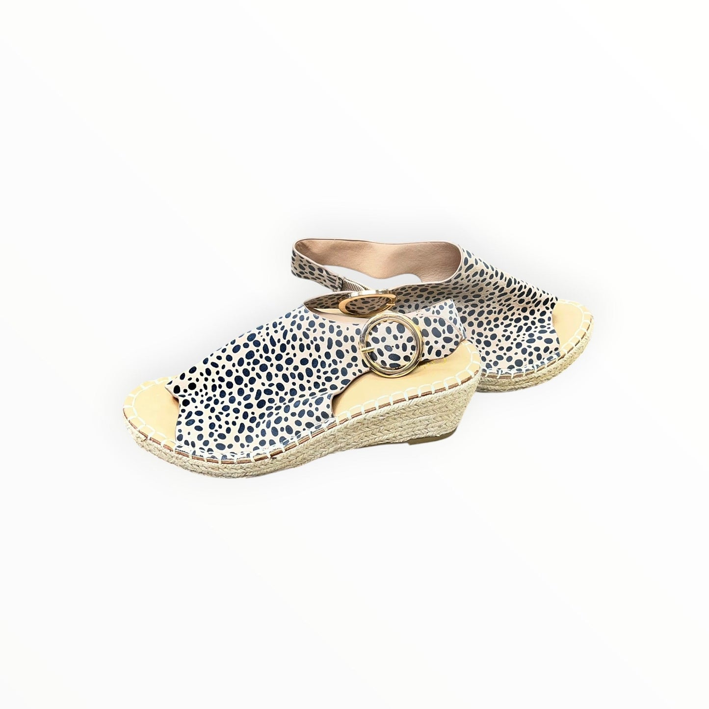 Sandals Heels Wedge By Catherine Malandrino In Tan, Size:9