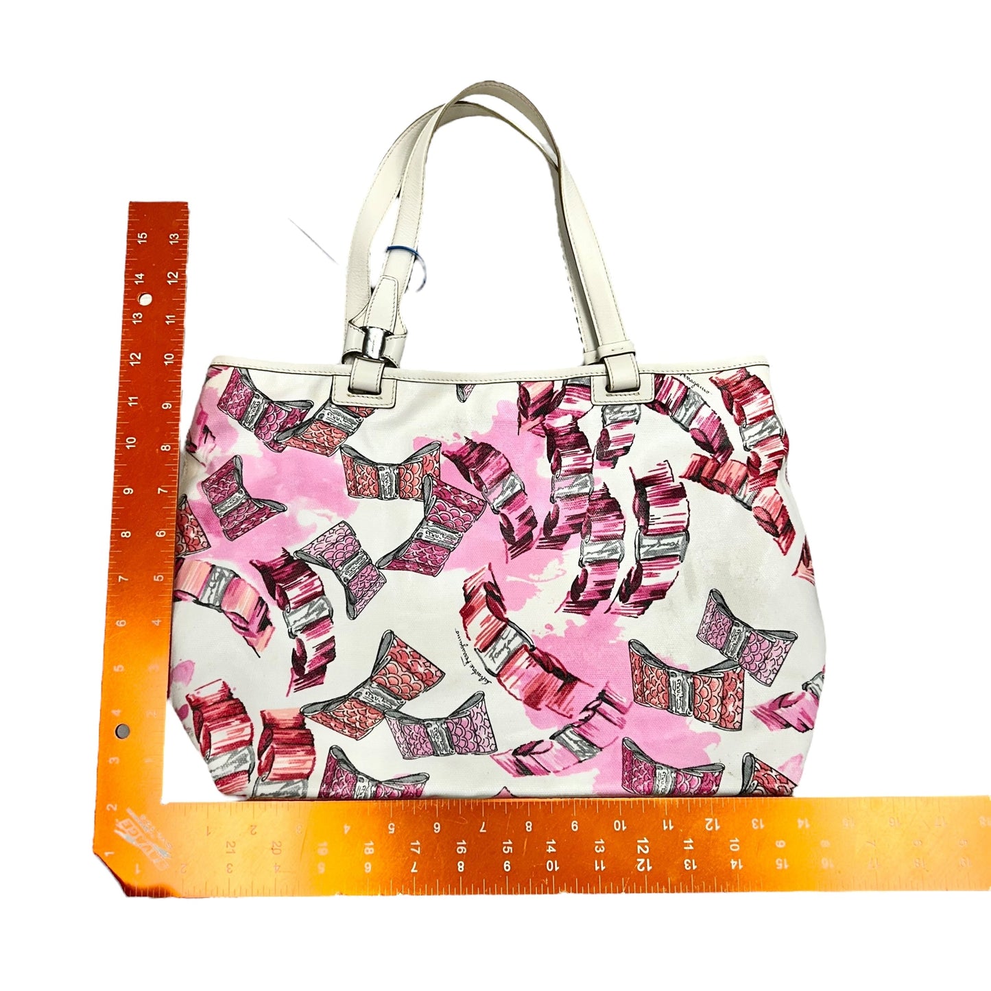 Tote Luxury Designer By Ferragamo, Size: Medium