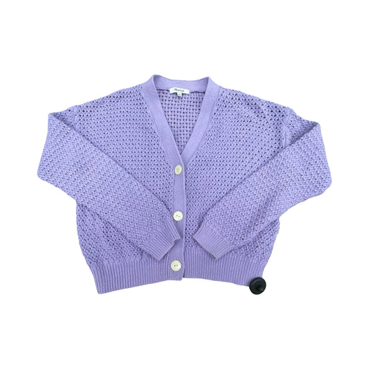 Sweater Cardigan By Madewell In Purple, Size:M