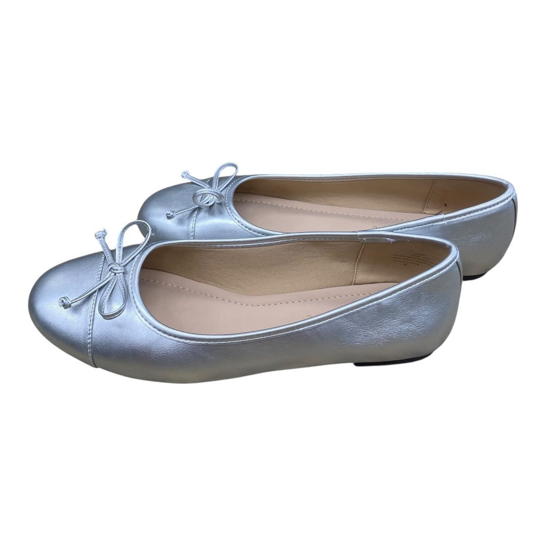 Shoes Flats By Journee In Silver, Size:10