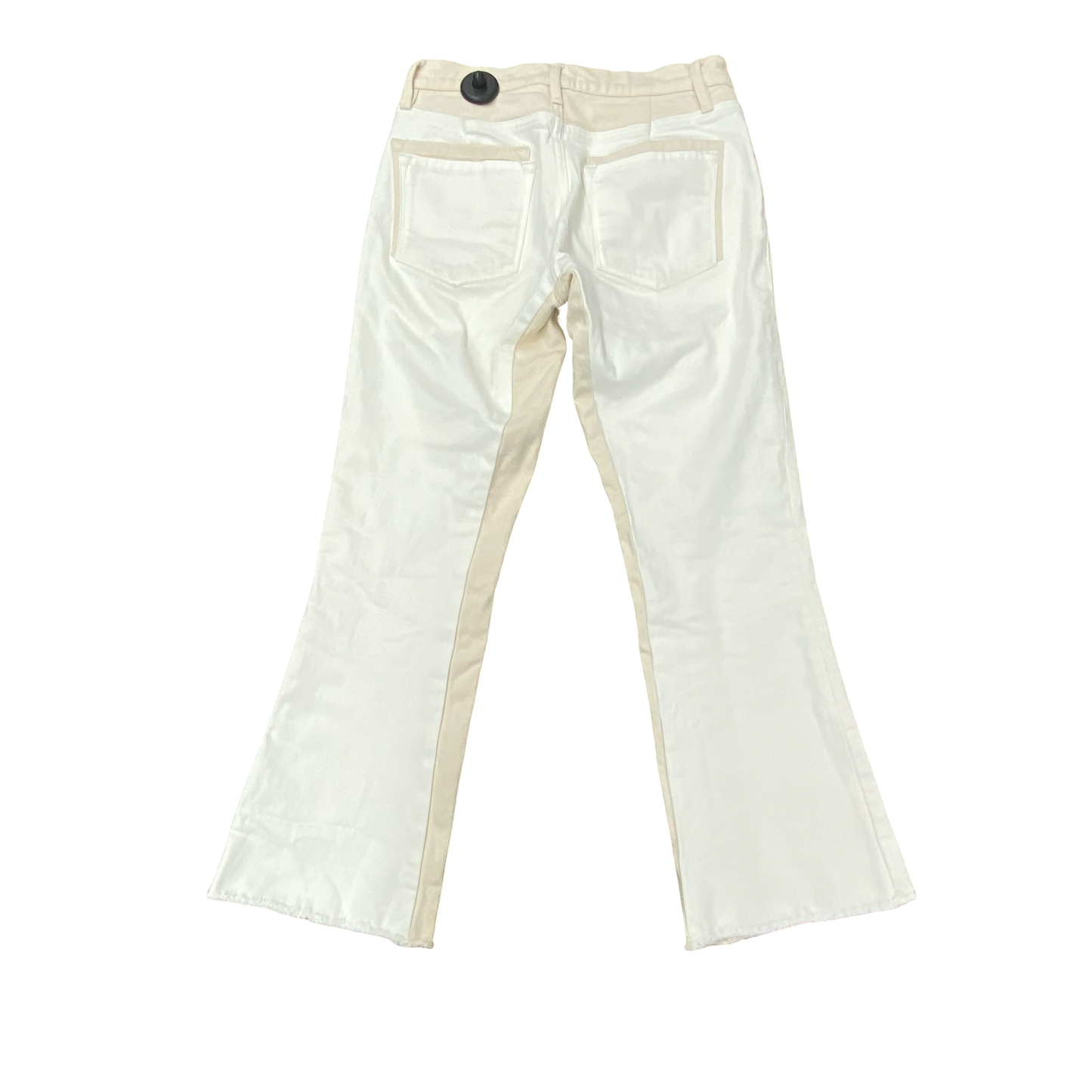 Jeans Boot Cut By Frame In Cream & White, Size:2