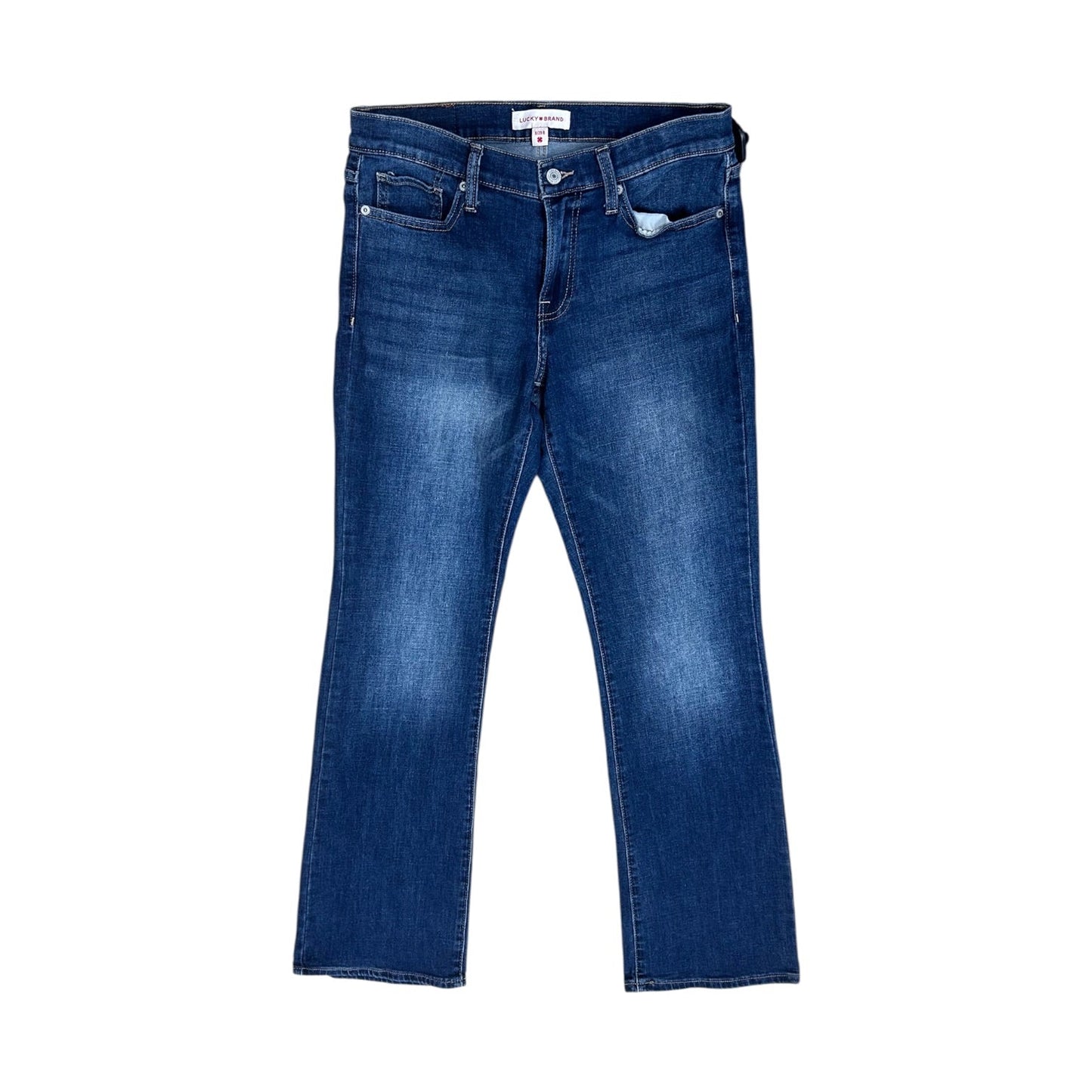 Jeans Boot Cut By Lucky Brand In Blue Denim, Size:8