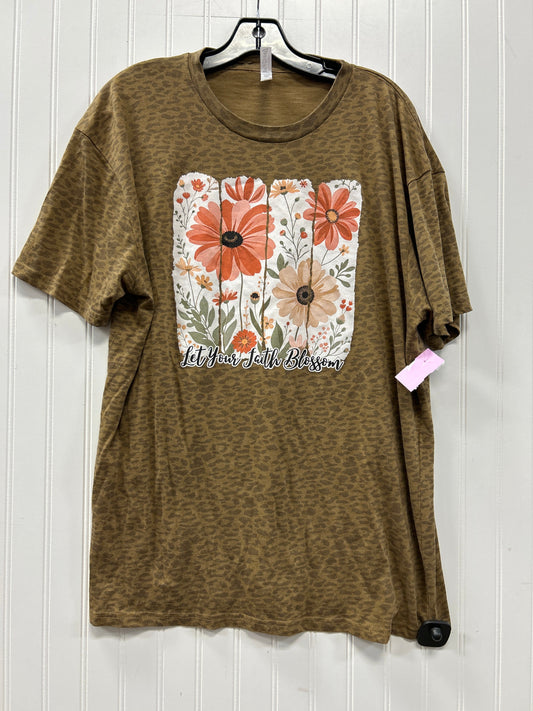 Top Ss By Clothes Mentor In Animal Print, Size:Xl