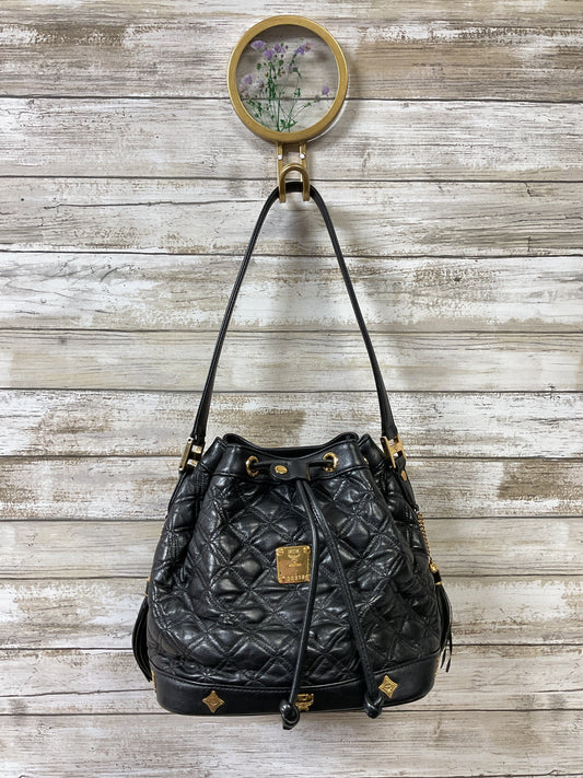 Handbag Luxury Designer By Mcm In Black, Size:Small