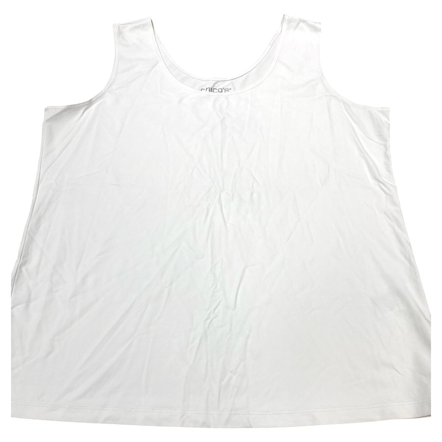 Top Sleeveless Basic By Chicos In White, Size:Xl