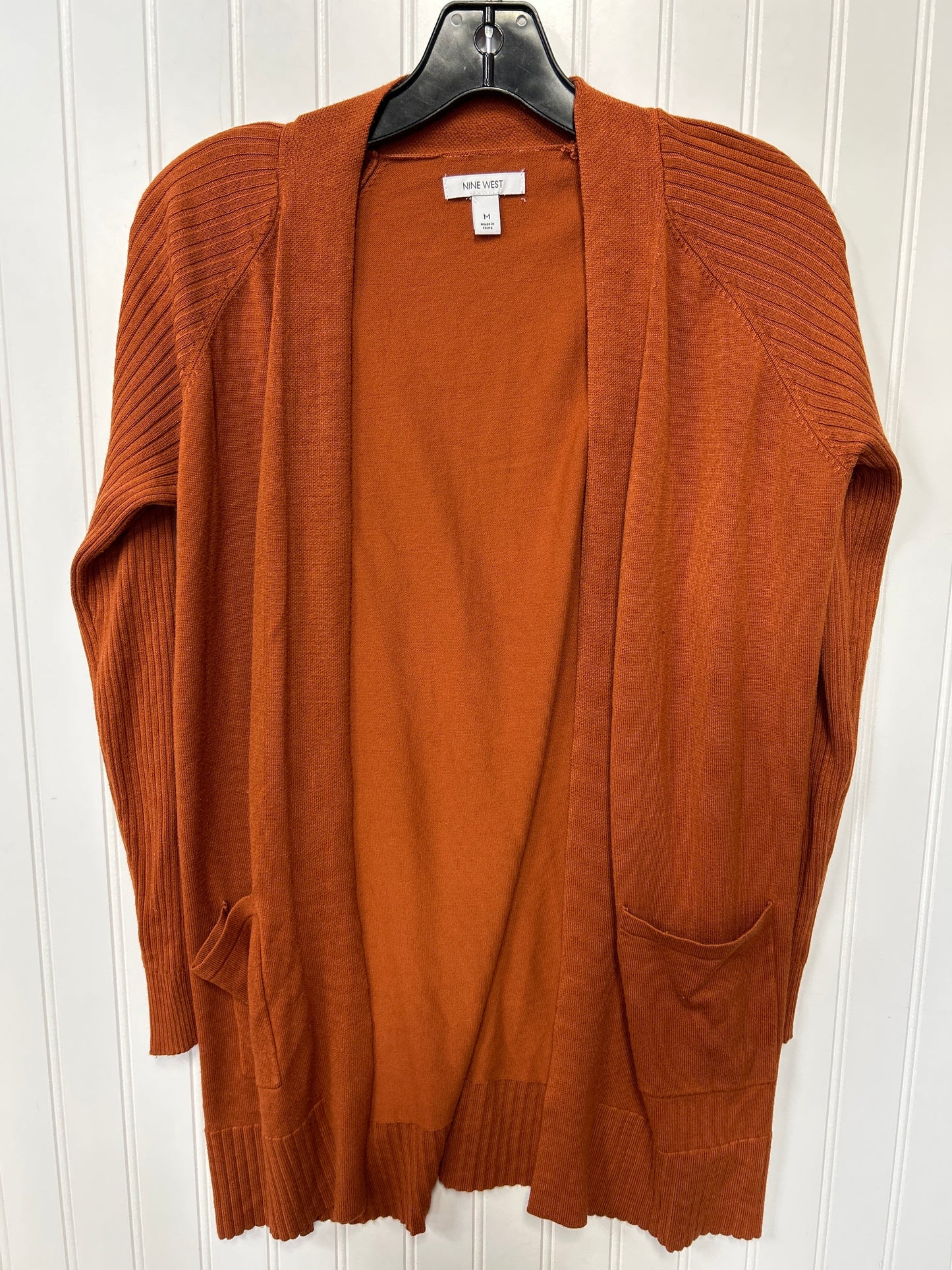 Cardigan By Nine West In Orange, Size:M