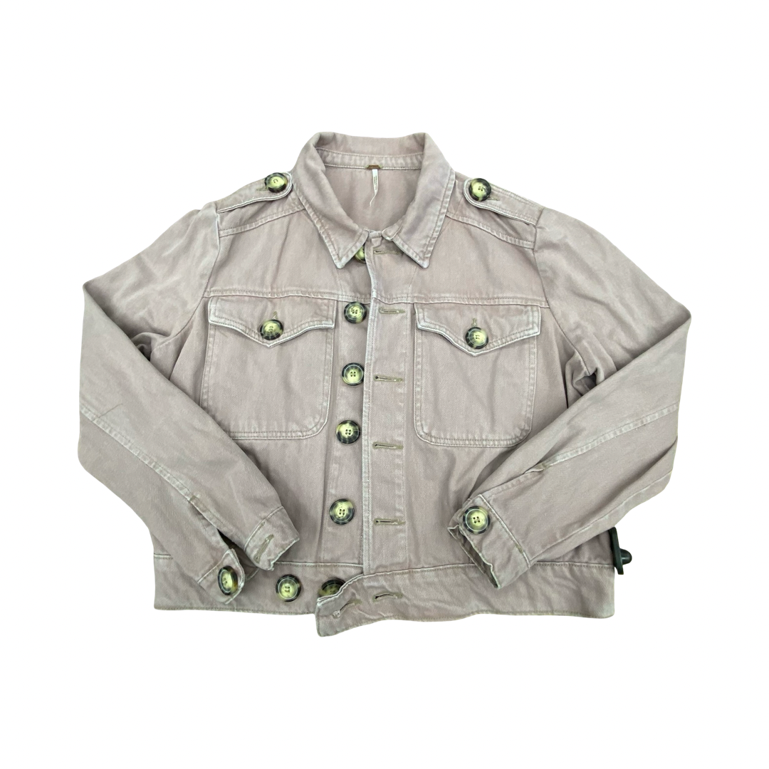 Jacket Denim By Free People In Mauve, Size:S