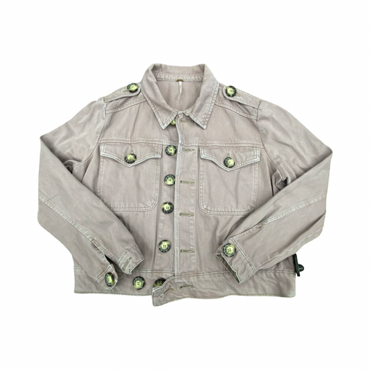 Jacket Denim By Free People In Mauve, Size:S