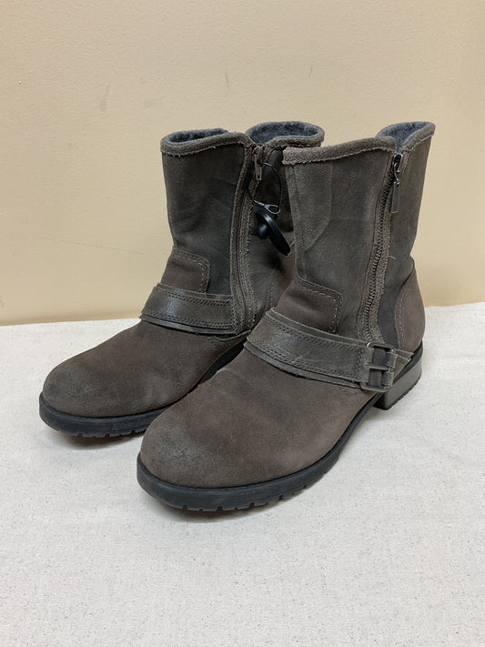 Boots Mid-Calf Flats By Clarks In Brown, Size:11