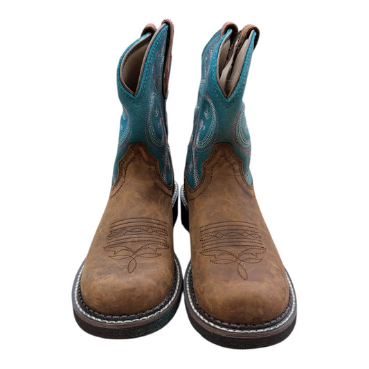 Boots Western By Ariat In Blue & Brown, Size:7