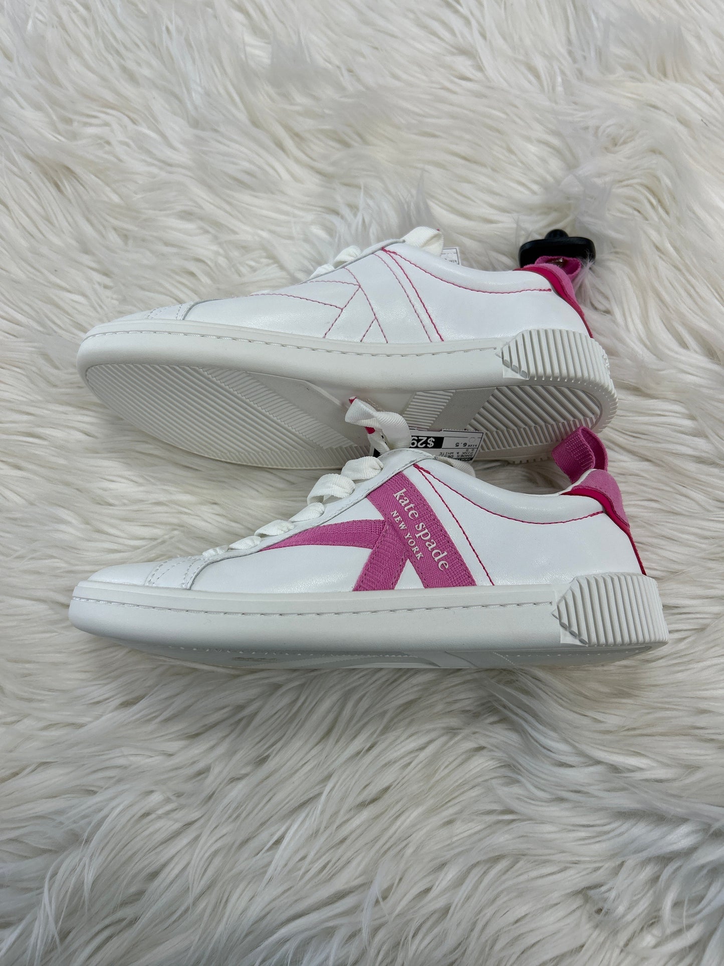 Shoes Designer By Kate Spade In Pink & White, Size:6.5