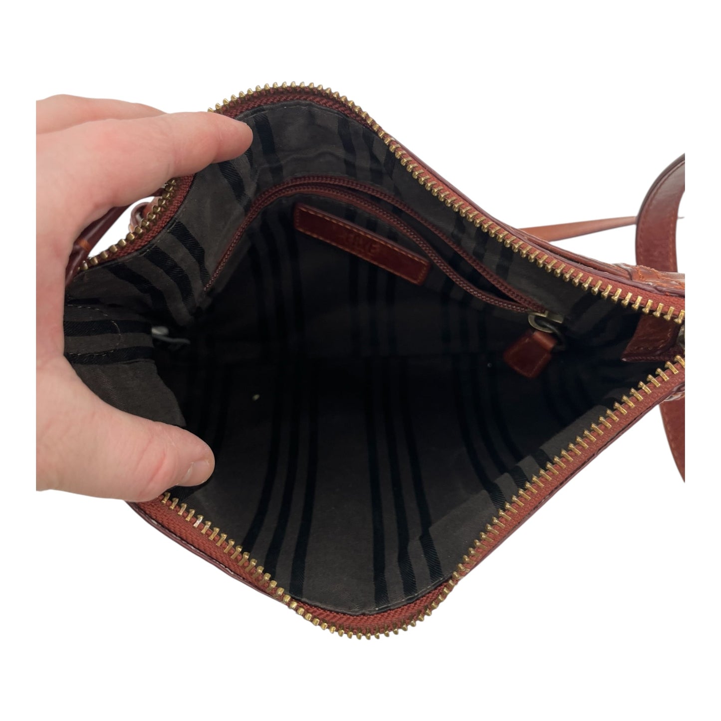 Crossbody Leather By Frye In Brown, Size:Medium