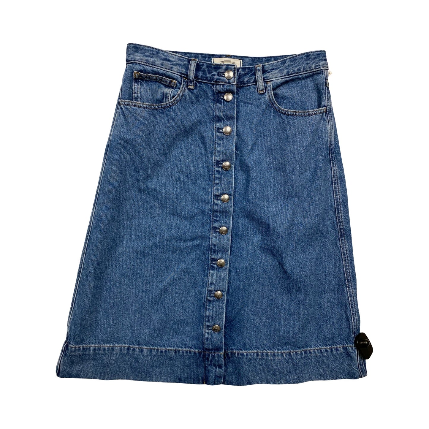 Skirt Midi By Madewell In Blue Denim, Size:6