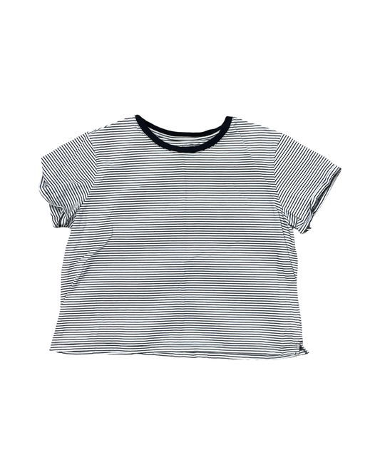 Top Ss By Free Assembly In Blue & White, Size:2X