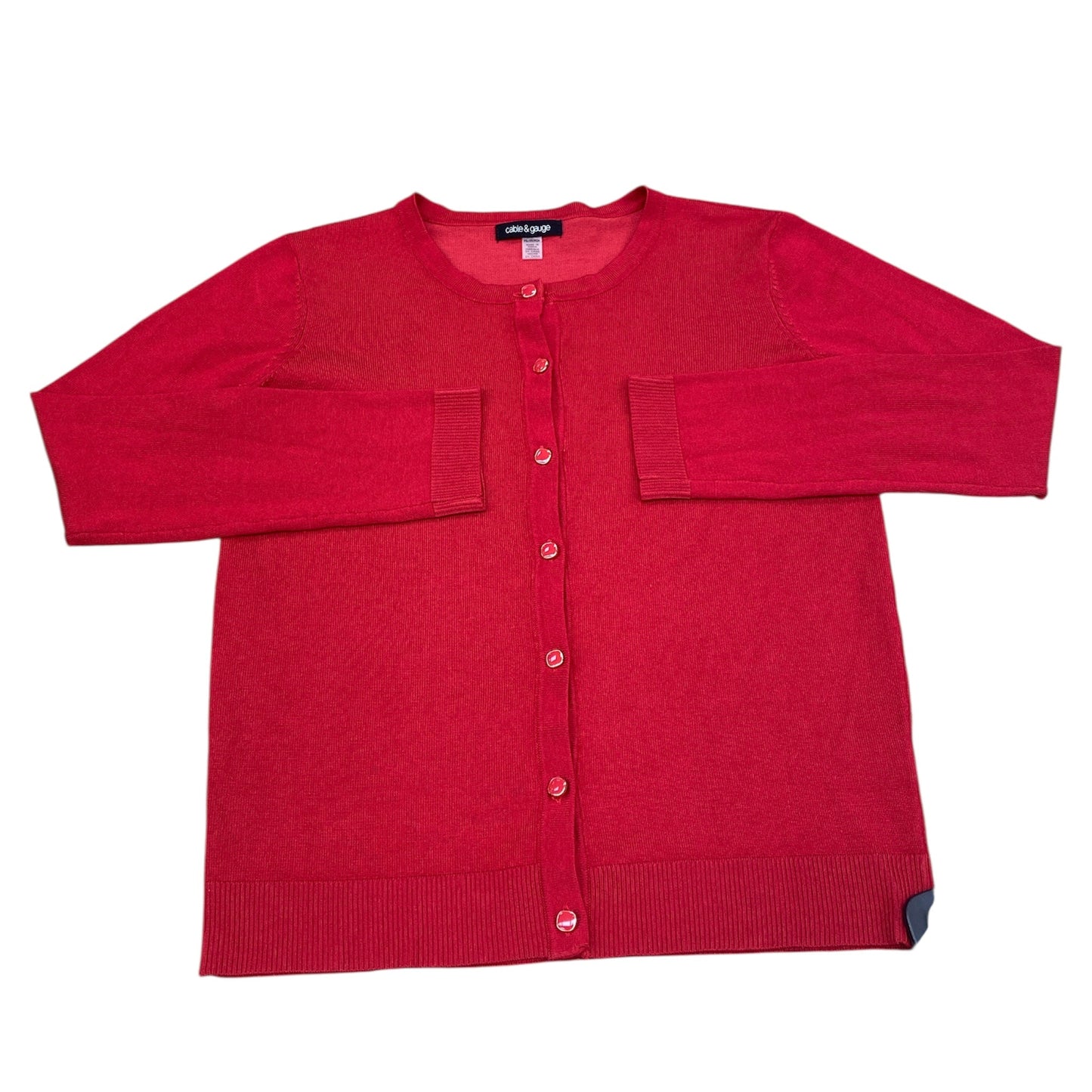 Sweater Cardigan By Cable And Gauge In Red, Size:Sp