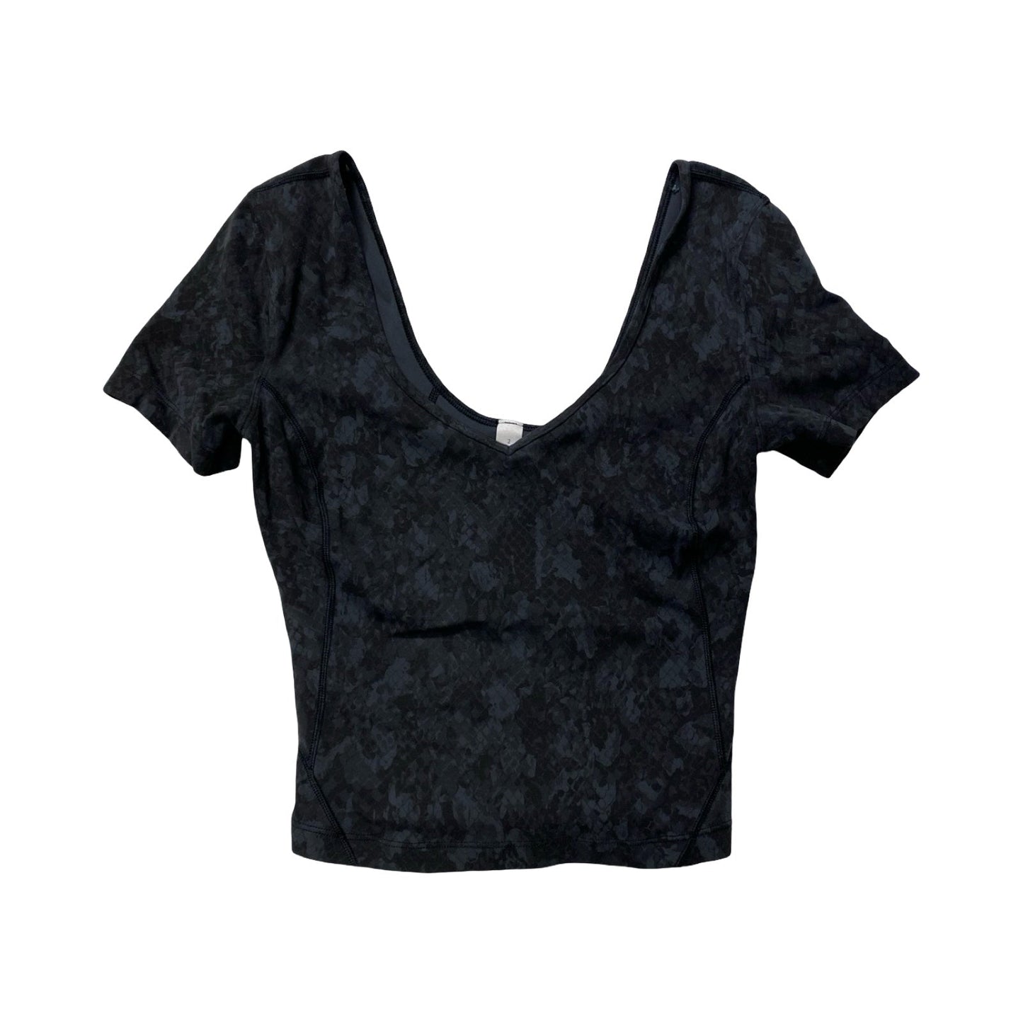 Athletic Top Ss By Lululemon In Animal Print, Size:2