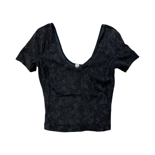 Athletic Top Ss By Lululemon In Animal Print, Size:2