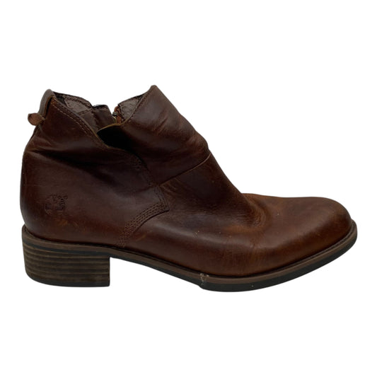 Boots Ankle Flats By Timberland In Brown, Size:8.5