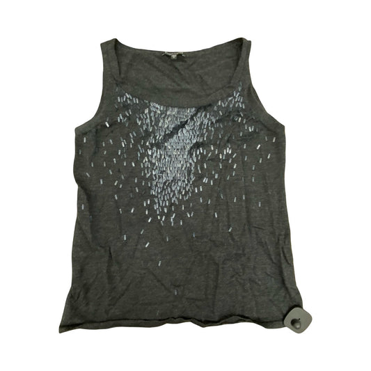 Top Sleeveless Designer By Eileen Fisher In Black & Grey, Size:M