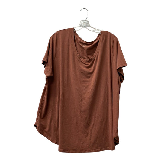 Top Ss Basic By Ava & Viv In Tan, Size:2X