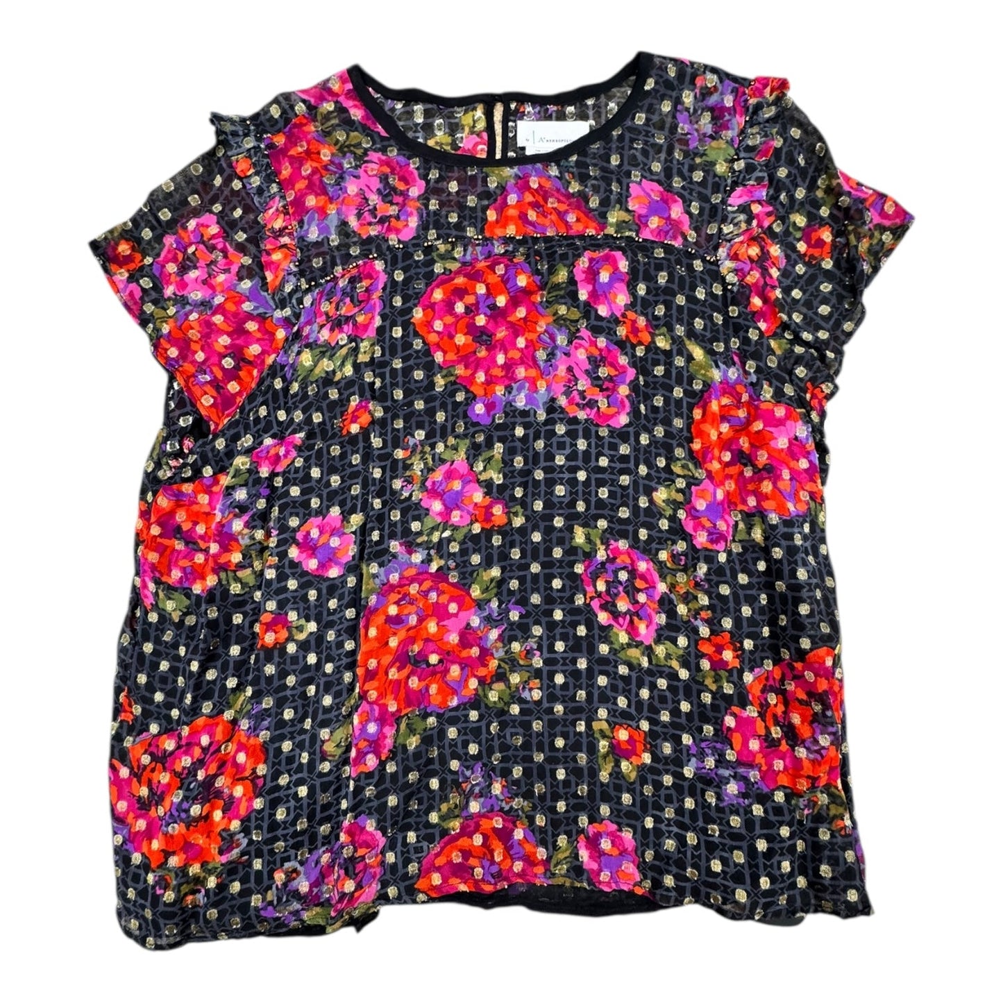 Top Ss By Anthropologie In Multi, Size:1X