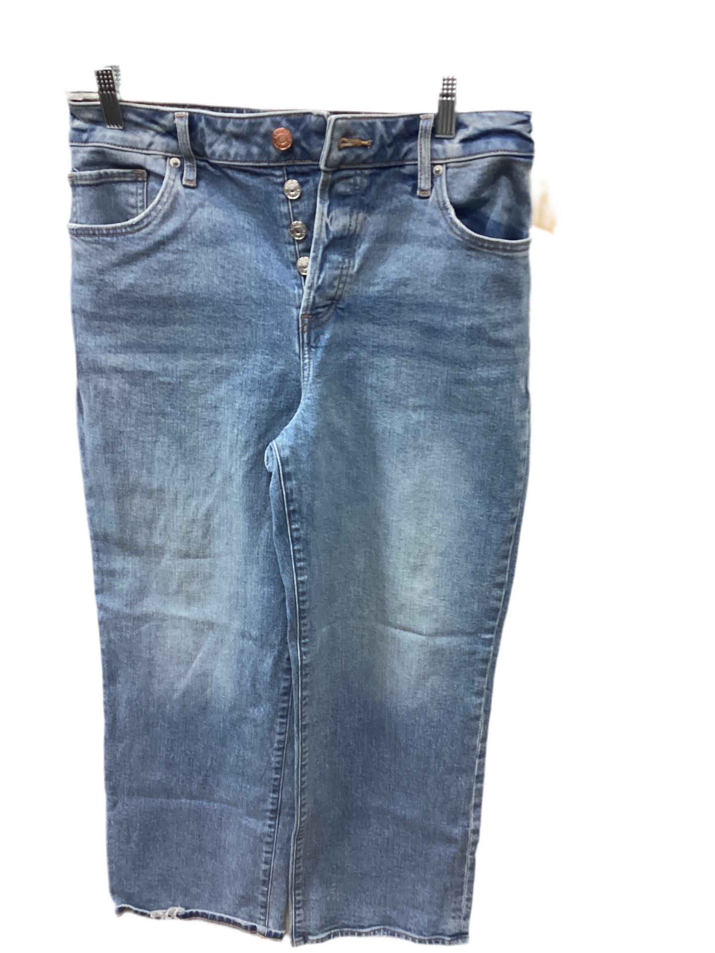 Jeans Wide Leg By Express In Blue Denim, Size:8
