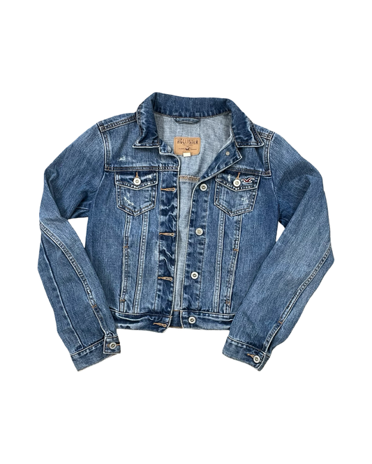 Jacket Denim By Hollister In Blue Denim, Size:S