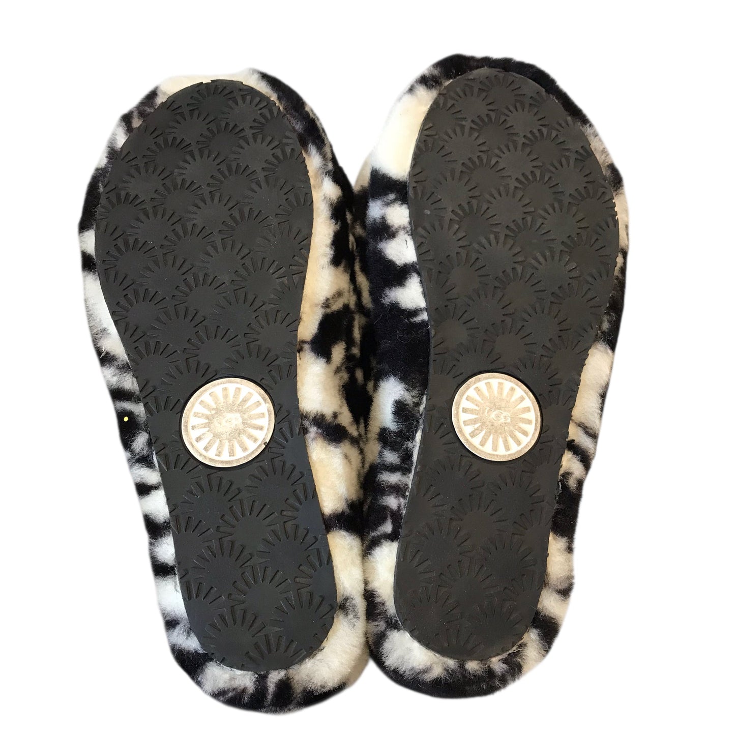 Slippers Designer By Ugg In Black & White, Size:9