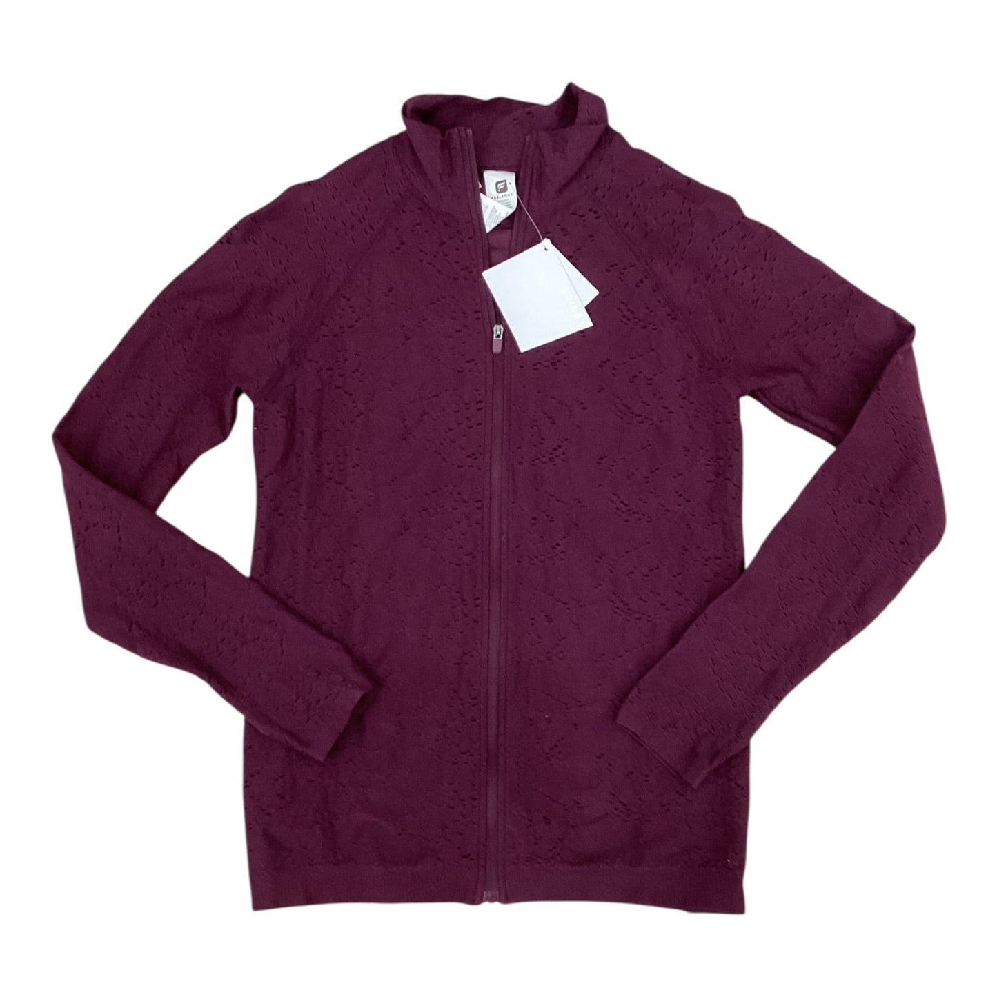 Athletic Top Ls Collar By Fabletics In Purple, Size:M