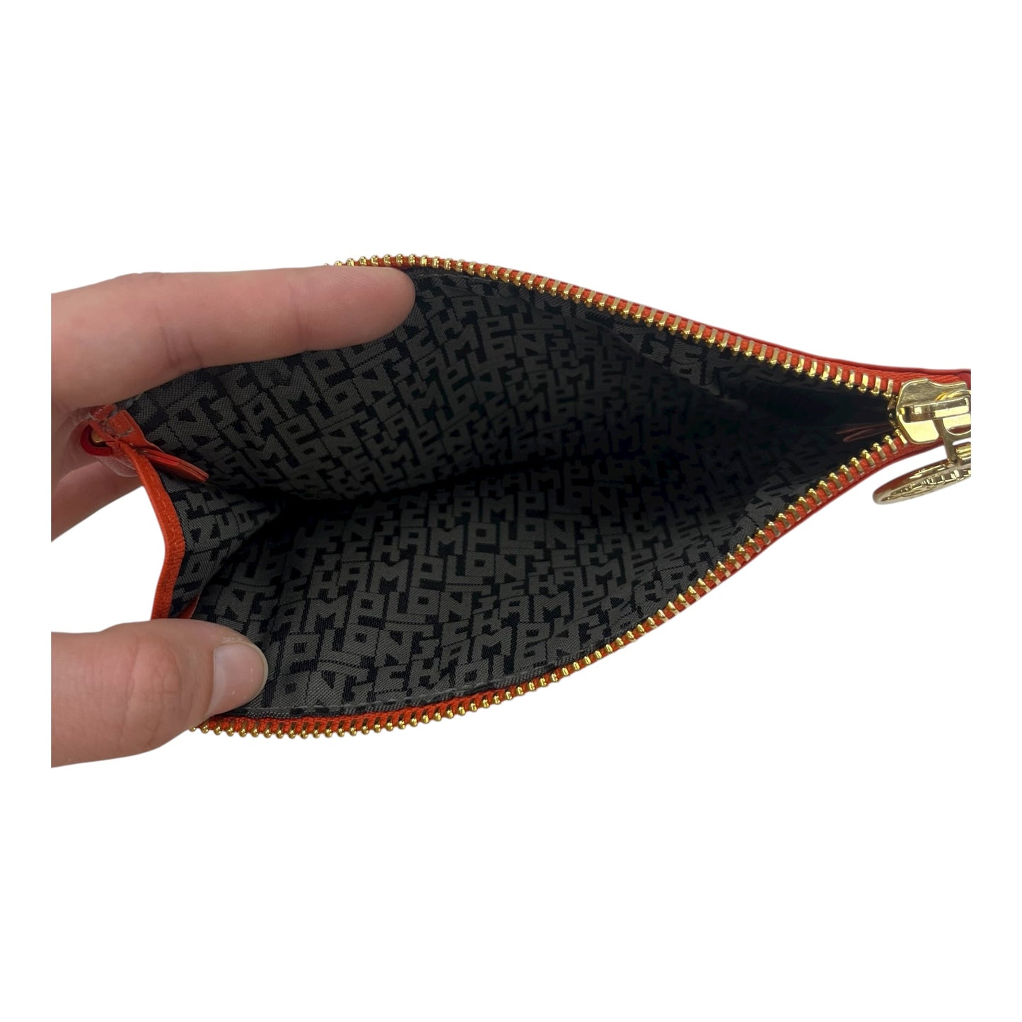 Wallet Designer By Longchamp In Orange, Size:Medium